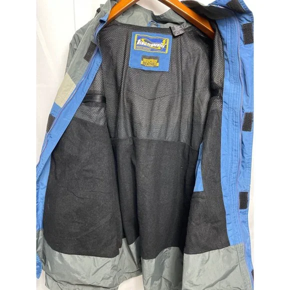 Vintage Snowboarding Jacket Men's 2XL Blue Gray Hooded Waterproof Breathable EUC - Picture 5 of 11